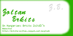 zoltan brkits business card